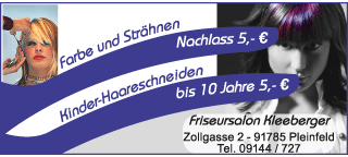 Angebot Friseursalon Kleeberger