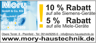 Angebot Mory Haustechnik mit Link zur Homepage