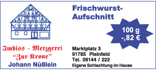 Angebot Metzgerei N&uuml;sslein
