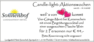 Angebot Landgasthof Sonnenhof mit Link zur Homepage